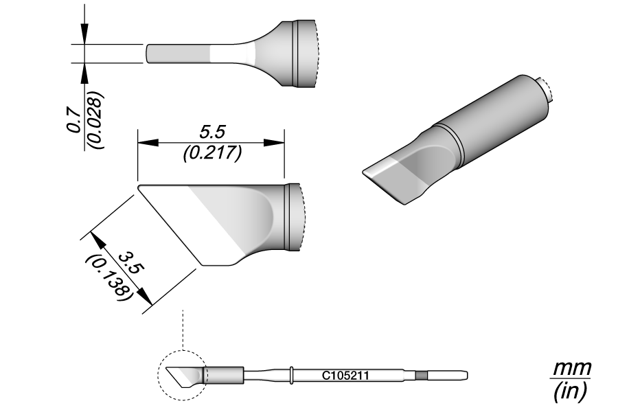 C105211 - Blade Cartridge 3.5 x 0.7